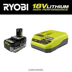 RYOBI Starter kit 18v one+ 4ah al litio ad alte prestazioni batterie e caricabatterie 06V0D680